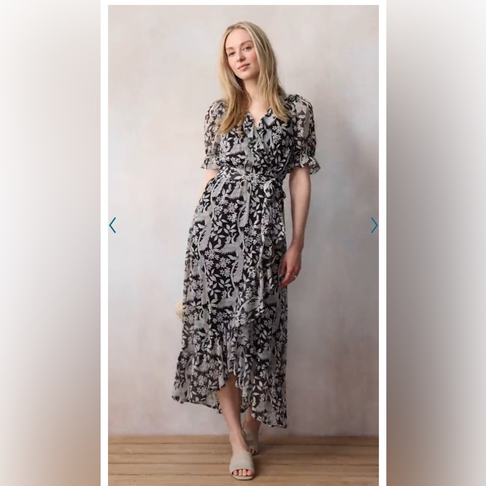 Lauren Conrad Ruffled Wrap Maxi Dress